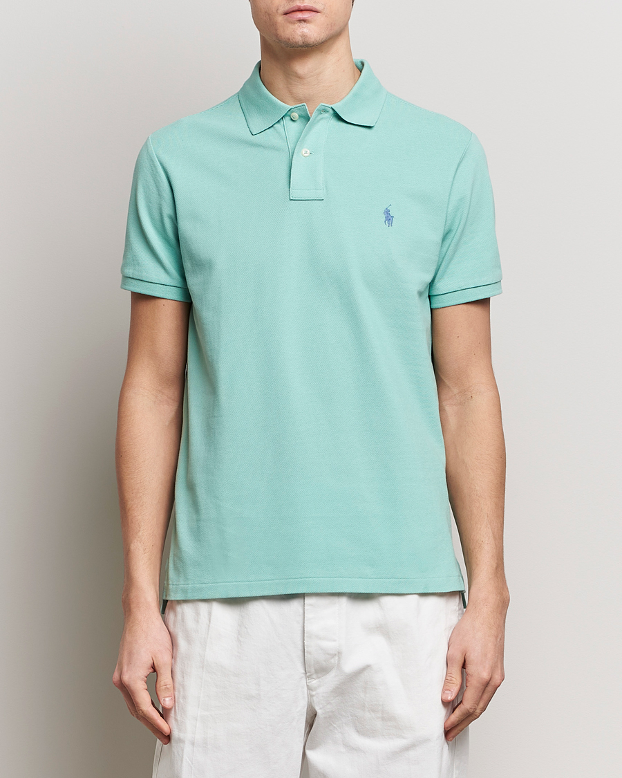 Herr | Pikéer | Polo Ralph Lauren | Custom Slim Fit Polo Celadon