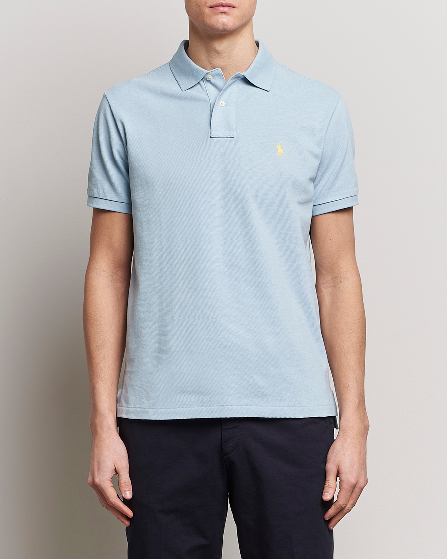 Herren | Poloshirt | Polo Ralph Lauren | Custom Slim Fit Polo Alpine Blue