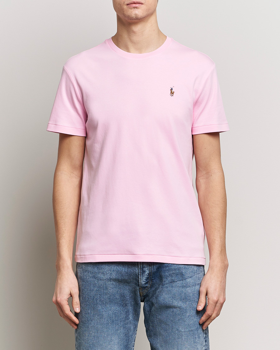 Herren | T-Shirts | Polo Ralph Lauren | Luxury Pima Cotton Crew Neck T-Shirt Caramel Pink
