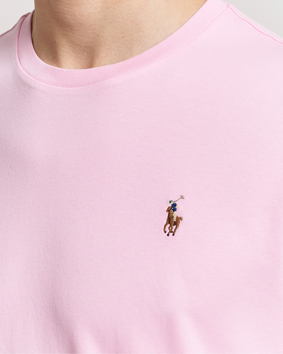 Herren | T-Shirts | Polo Ralph Lauren | Luxury Pima Cotton Crew Neck T-Shirt Caramel Pink