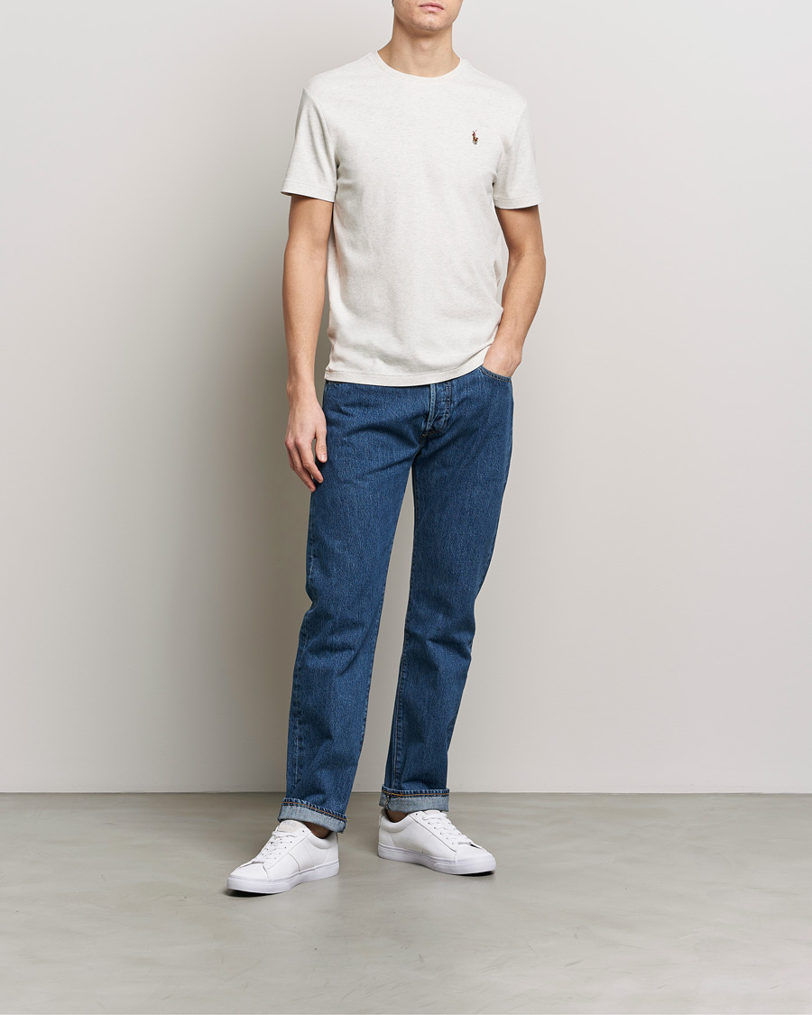 Herren | T-Shirts | Polo Ralph Lauren | Luxury Pima Cotton Crew Neck T-Shirt State Heather