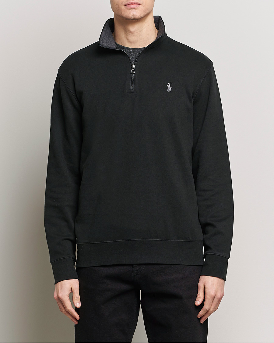 Men | Half-zip | Polo Ralph Lauren | Double Knit Half-Zip Sweater Polo Black