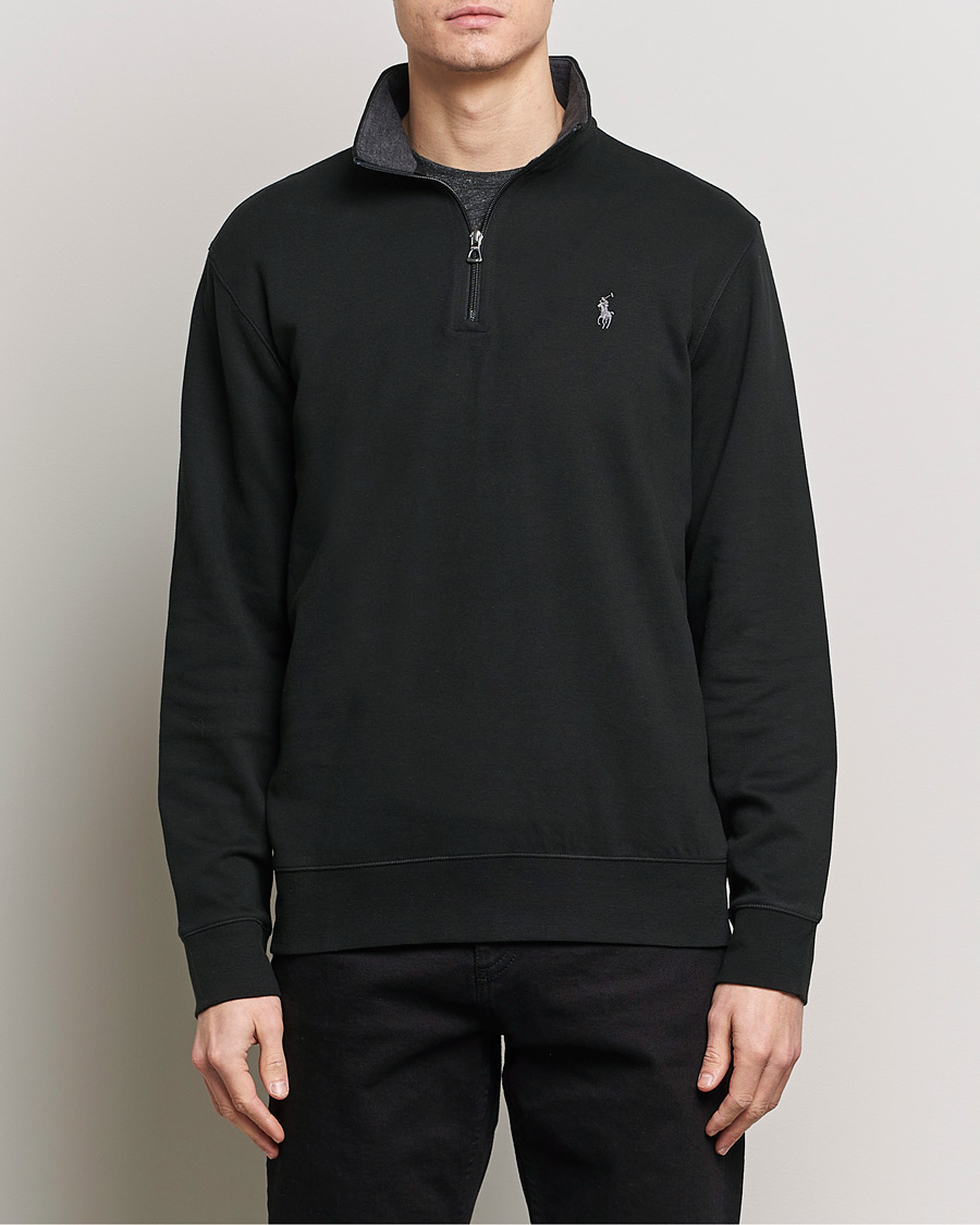 Men |  | Polo Ralph Lauren | Double Knit Half-Zip Sweater Polo Black