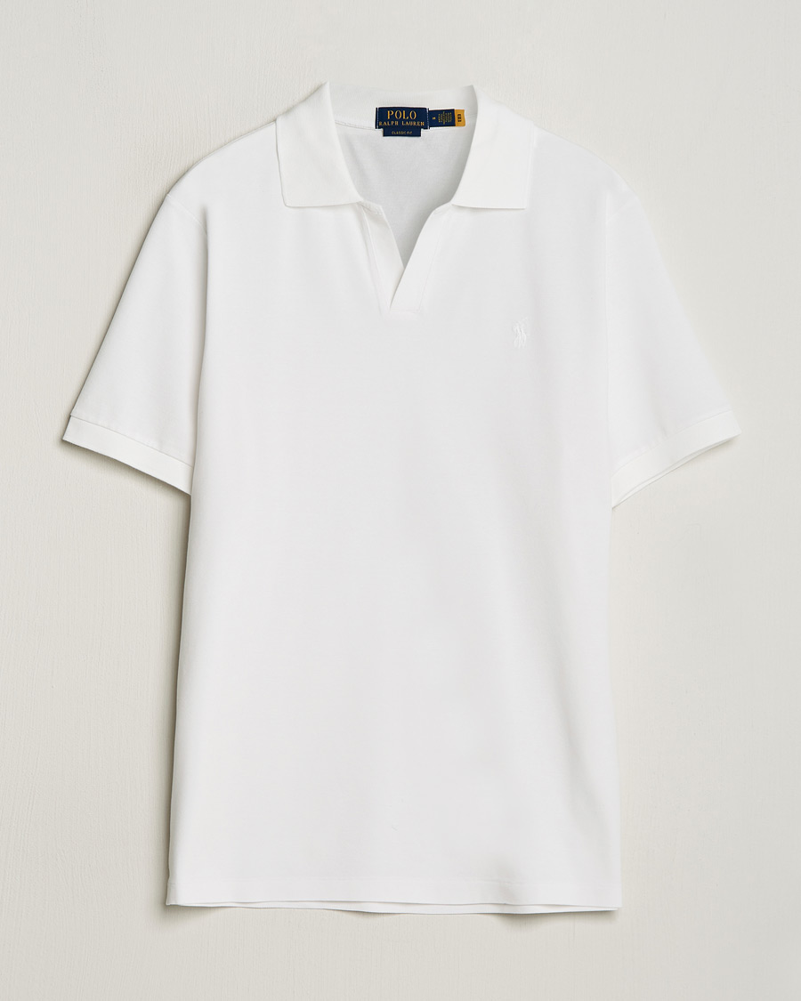 Herren | Poloshirts | Polo Ralph Lauren | Classic Fit Open Collar Stretch Polo White