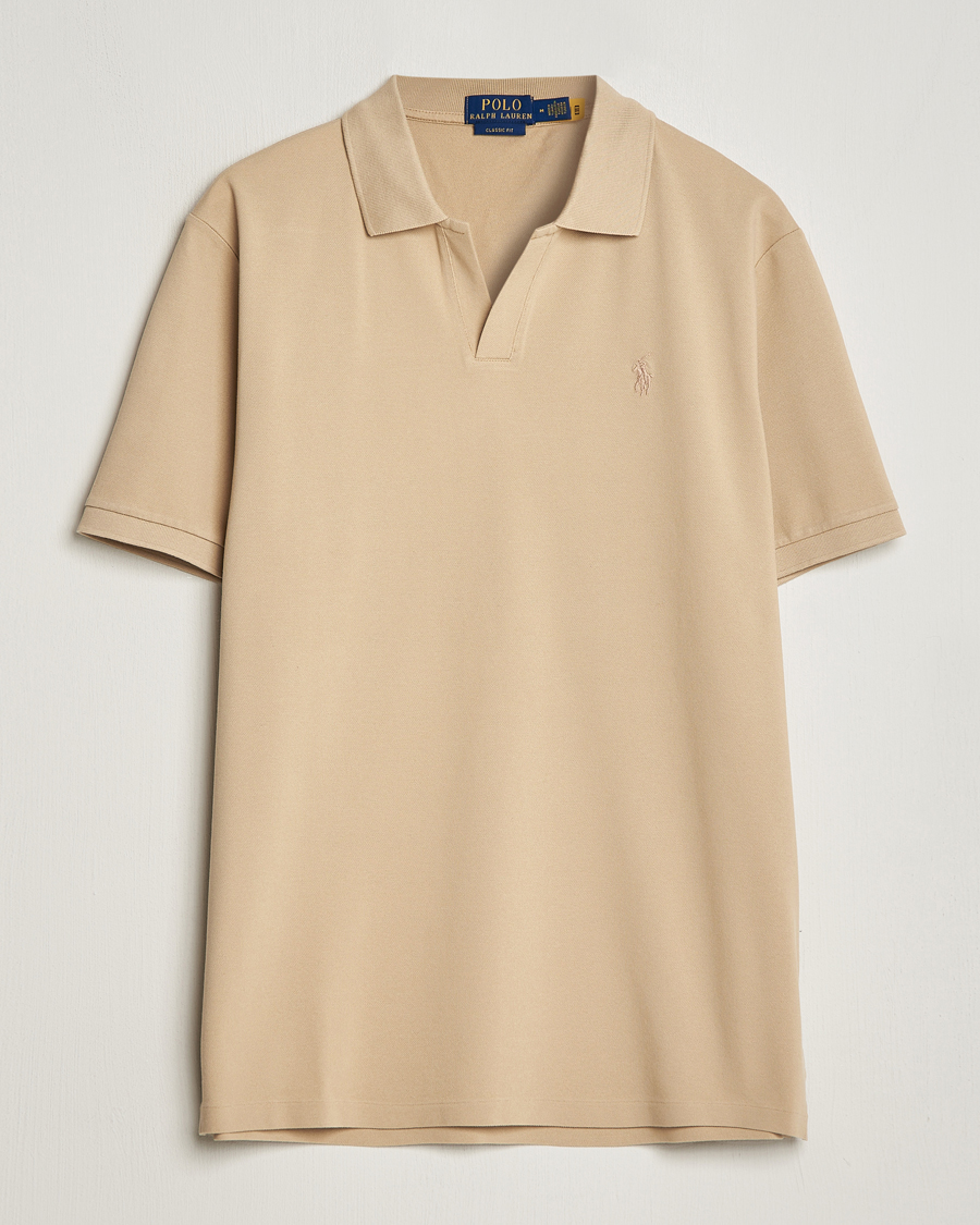 Herren | Poloshirts | Polo Ralph Lauren | Classic Fit Open Collar Stretch Polo Beige