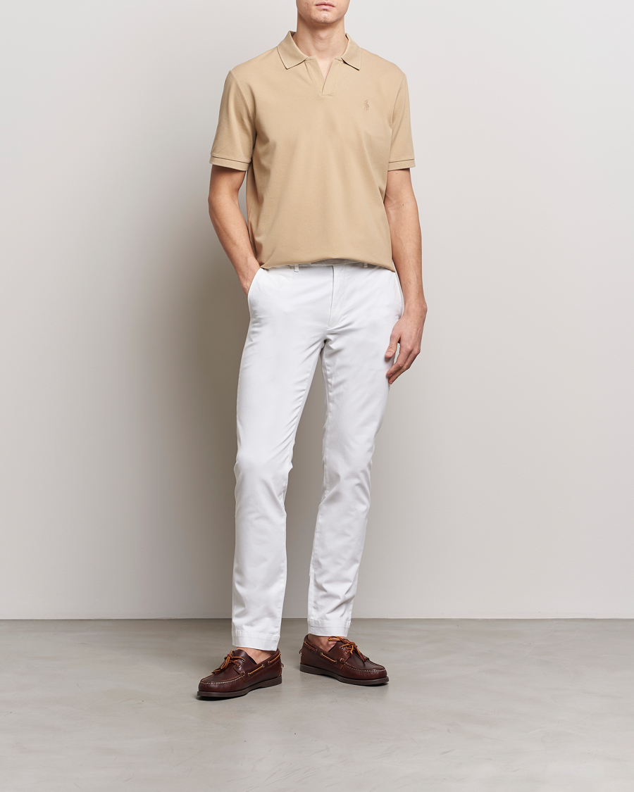 Herren | Poloshirts | Polo Ralph Lauren | Classic Fit Open Collar Stretch Polo Beige