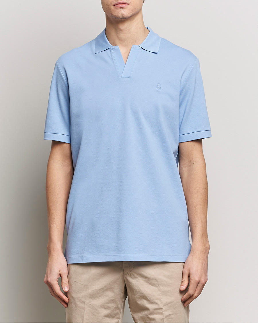 Herren | Only Polo | Polo Ralph Lauren | Classic Fit Open Collar Stretch Polo Austin Blue