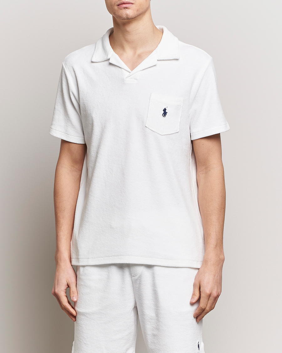 Herren | Kurzarm-Poloshirts | Polo Ralph Lauren | Cotton Terry Open Collar Polo White