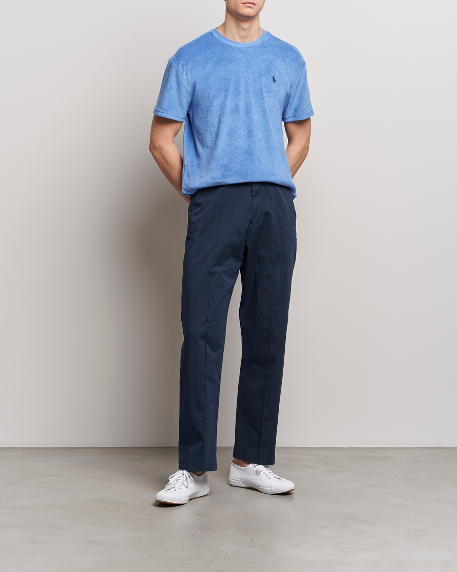 Herren | T-Shirts | Polo Ralph Lauren | Terry Cotton T-Shirt Harbor Island Blue