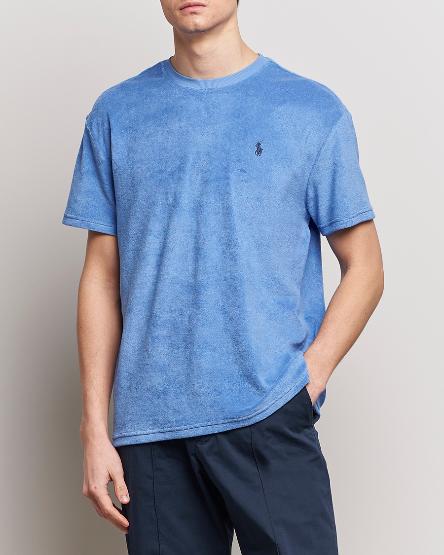 Herren | T-Shirts | Polo Ralph Lauren | Terry Cotton T-Shirt Harbor Island Blue