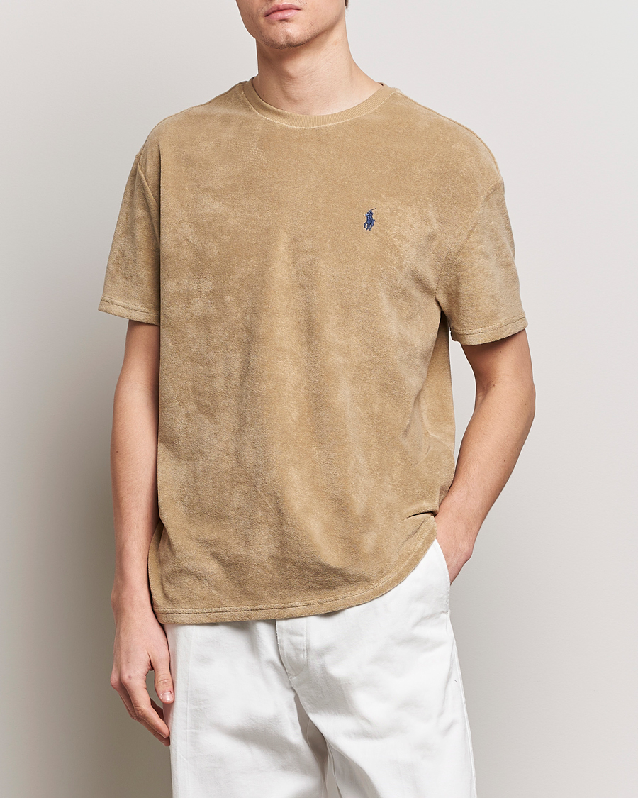Herren | T-Shirts | Polo Ralph Lauren | Terry Cotton T-Shirt Coastal Beige