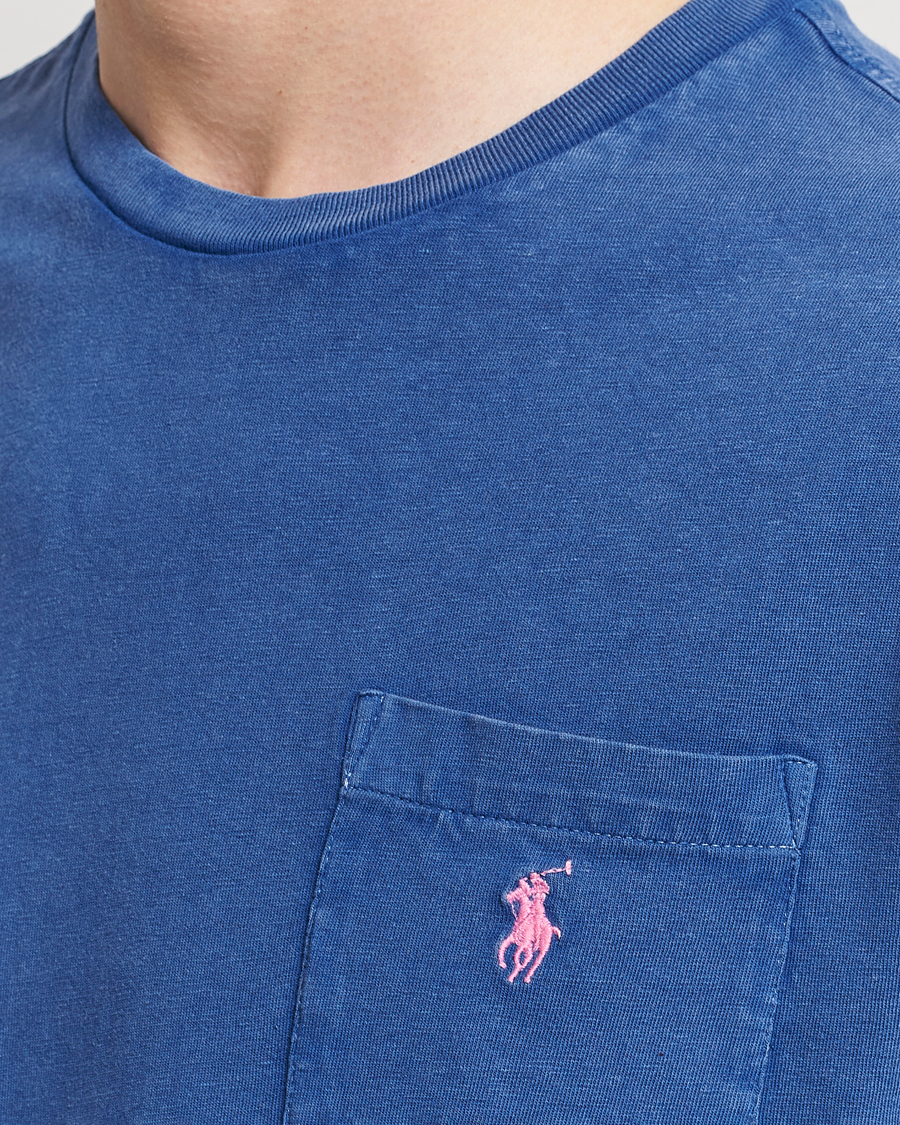 Herren | T-Shirts | Polo Ralph Lauren | Cotton Linen Crew Neck T-Shirt Beach Royal