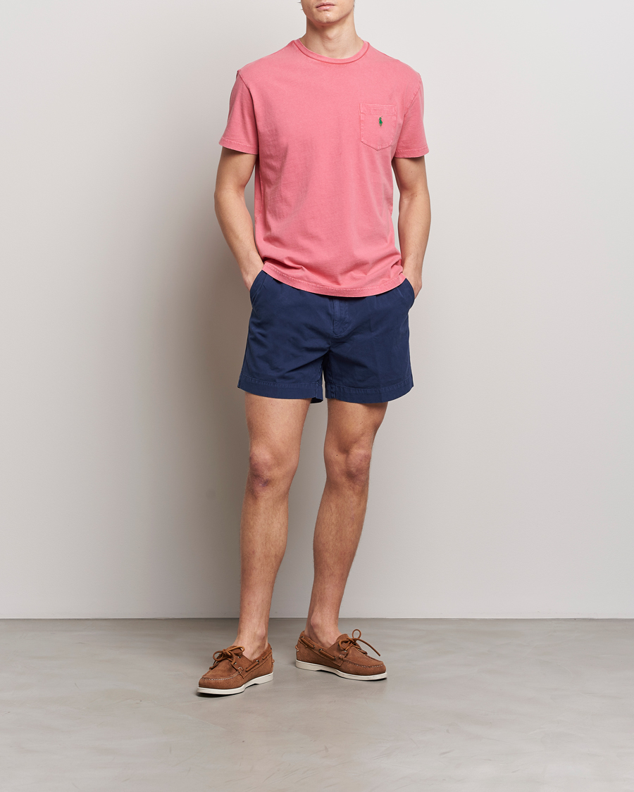 Herren | T-Shirts | Polo Ralph Lauren | Cotton Linen Crew Neck T-Shirt Pale Red