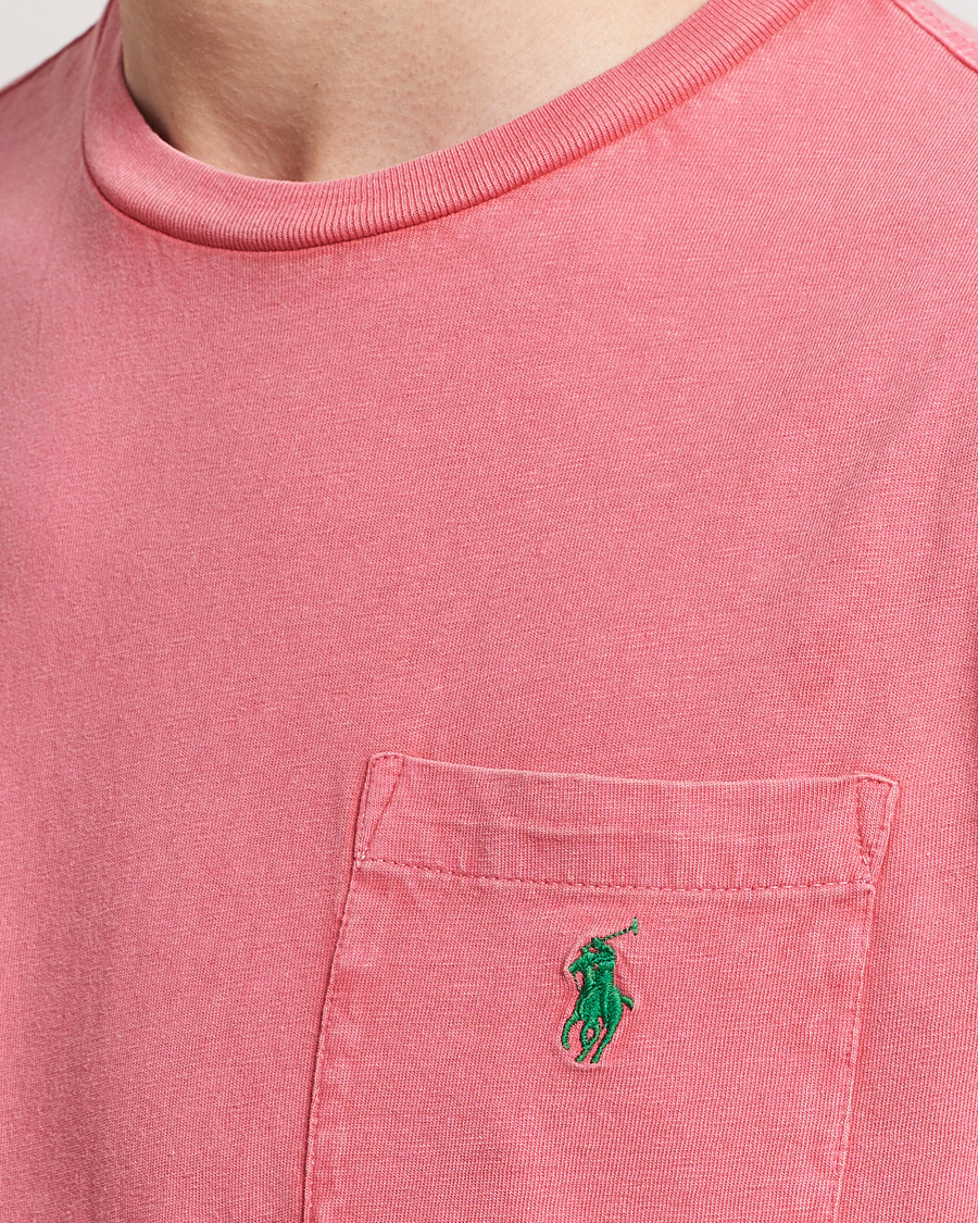 Herren | T-Shirts | Polo Ralph Lauren | Cotton Linen Crew Neck T-Shirt Pale Red