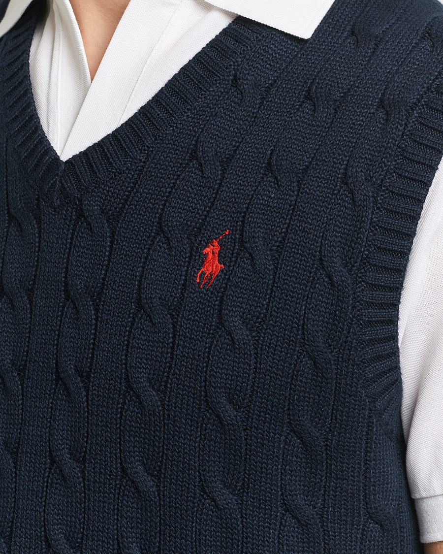 Herren | Pullover | Polo Ralph Lauren | Cotton Cable Vest Hunter Navy