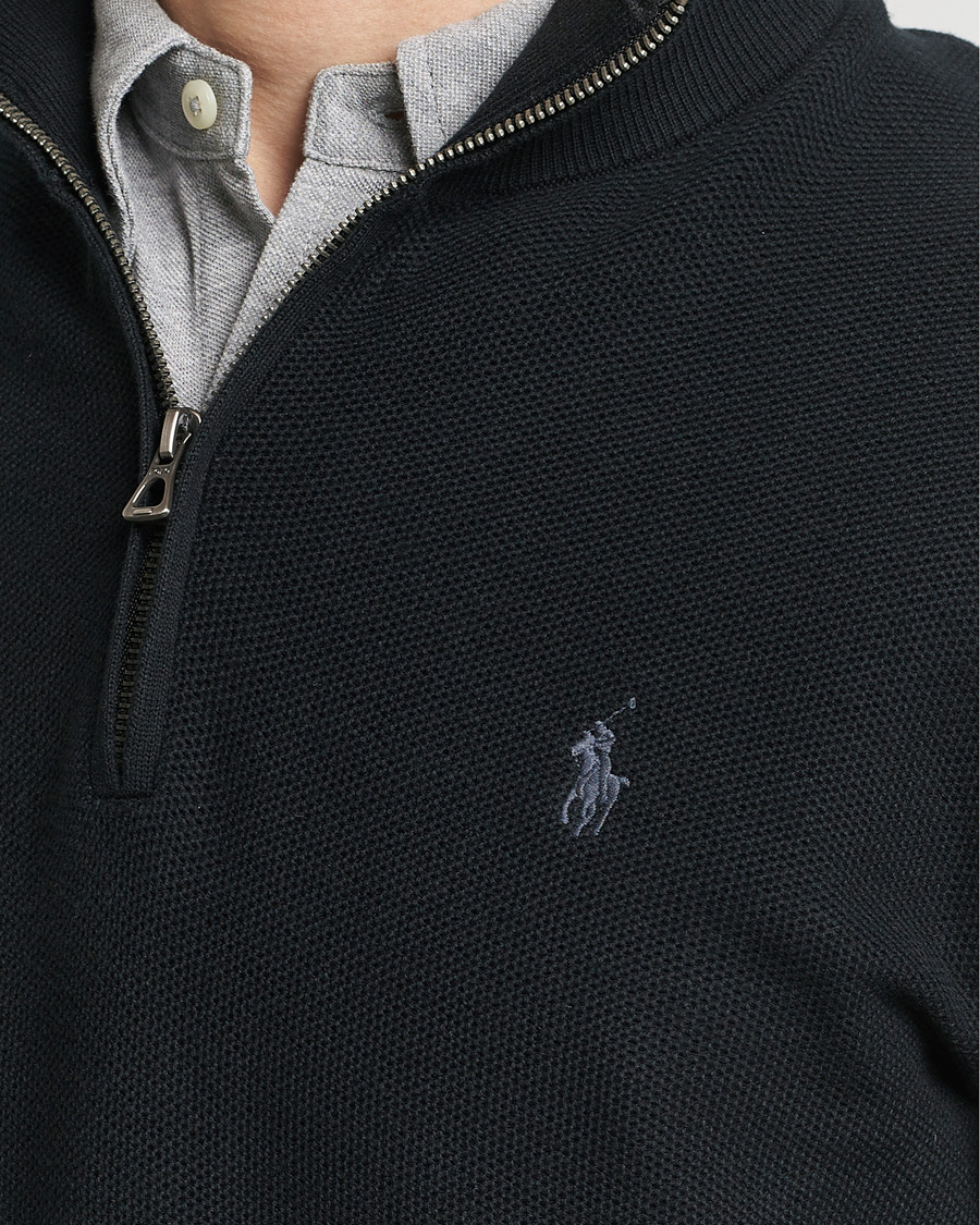 Herren | Pullover | Polo Ralph Lauren | Textured Half-Zip Polo Black