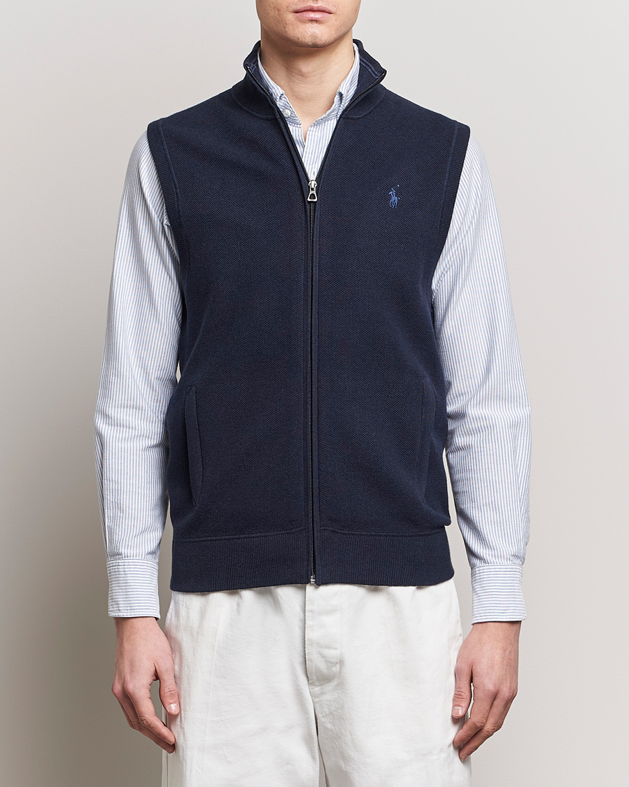 Herr |  | Polo Ralph Lauren | Cotton Full-Zip Vest Navy Heather