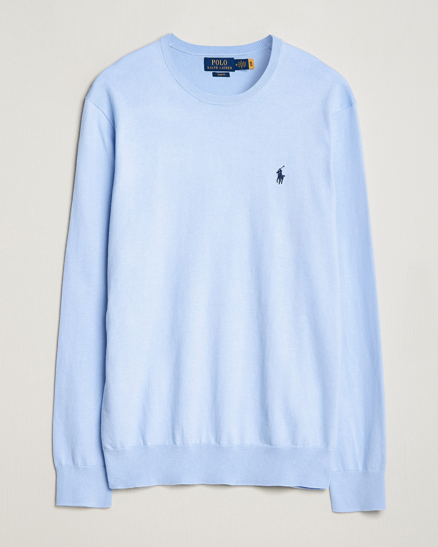 Herren | Pullover | Polo Ralph Lauren | Cotton Crew Neck Sweater Blue Hyacinth
