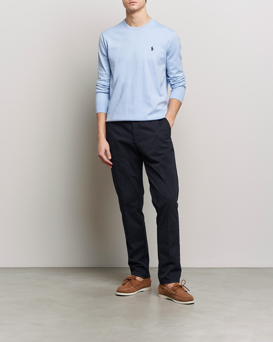 Herren | Pullover | Polo Ralph Lauren | Cotton Crew Neck Sweater Blue Hyacinth