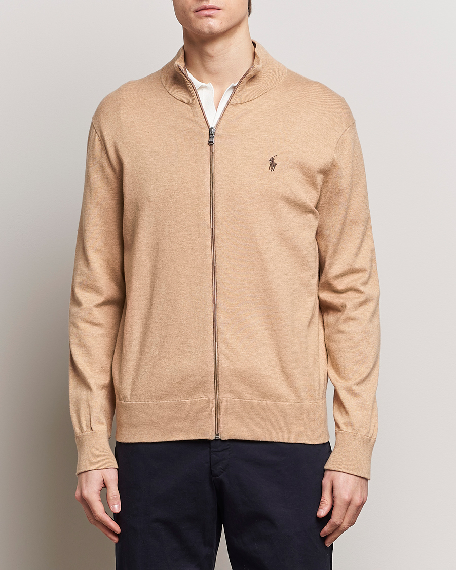 Men |  | Polo Ralph Lauren | Cotton Full-Zip Camel Melange