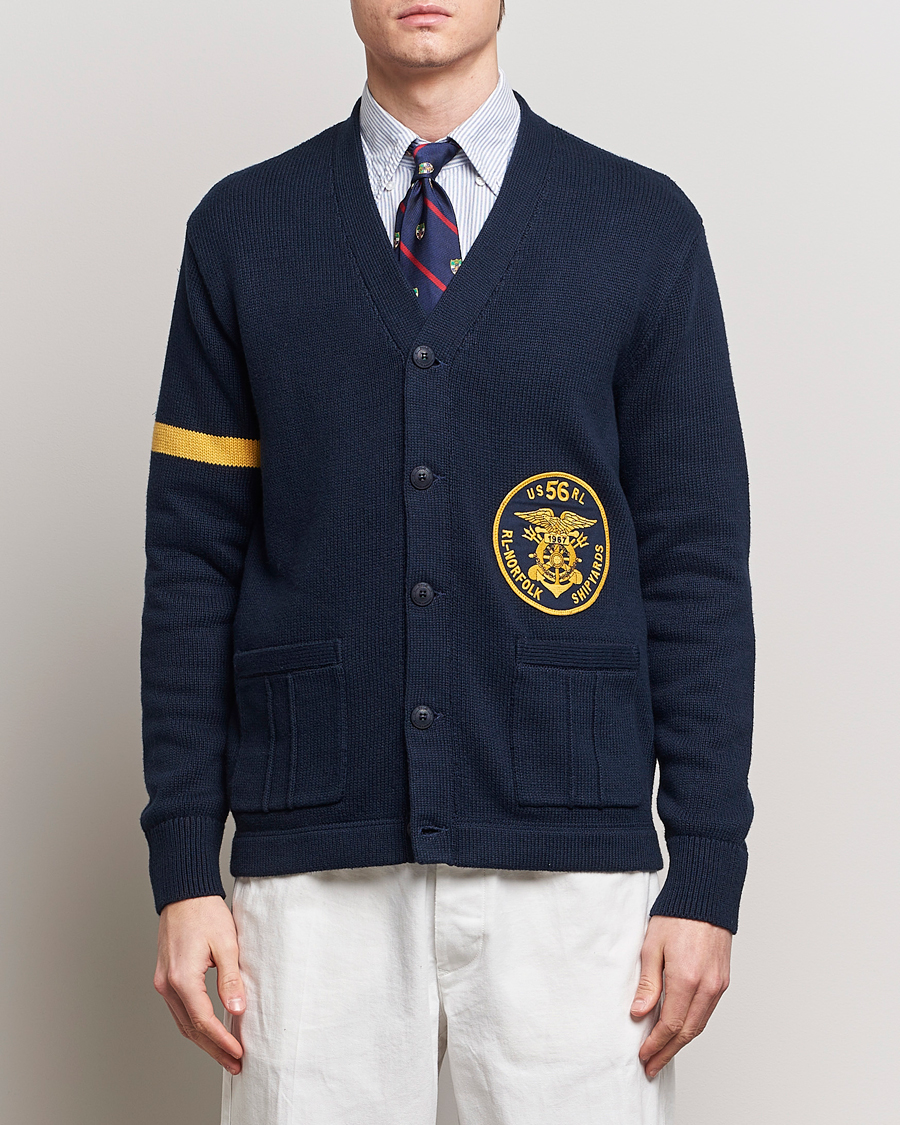 Herren | Sale kleidung | Polo Ralph Lauren | Cotton Varsity Cardigan Aviator Navy