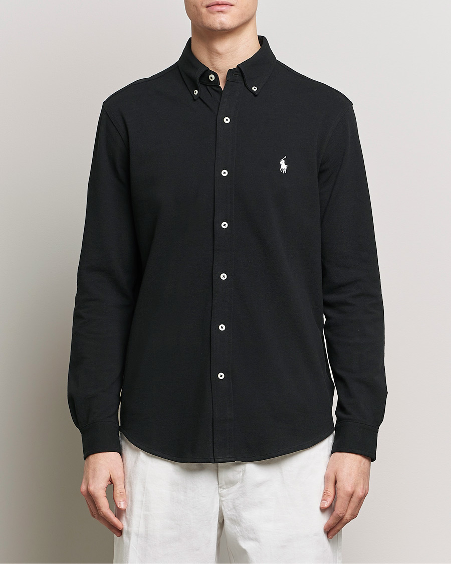 Herren | Preppy Authentic | Polo Ralph Lauren | Featherweight Mesh Shirt Black