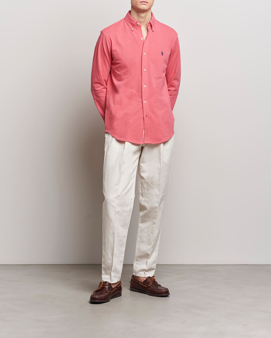 Herren | Hemden | Polo Ralph Lauren | Featherweight Mesh Shirt Pale Red