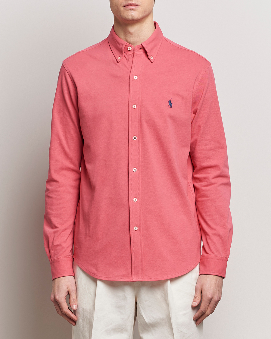 Herren | Polohemden | Polo Ralph Lauren | Featherweight Mesh Shirt Pale Red