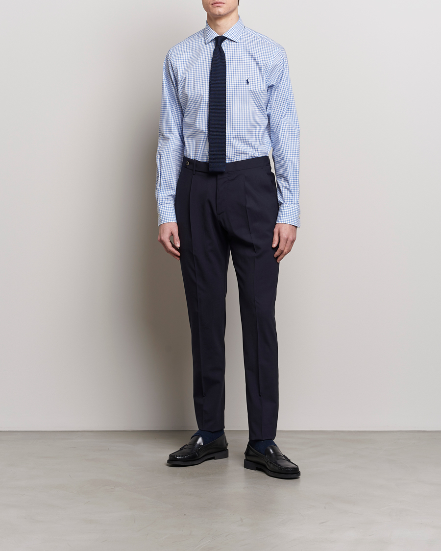 Herren | Formelle Hemden | Polo Ralph Lauren | Custom Fit Poplin Shirt Blue/White