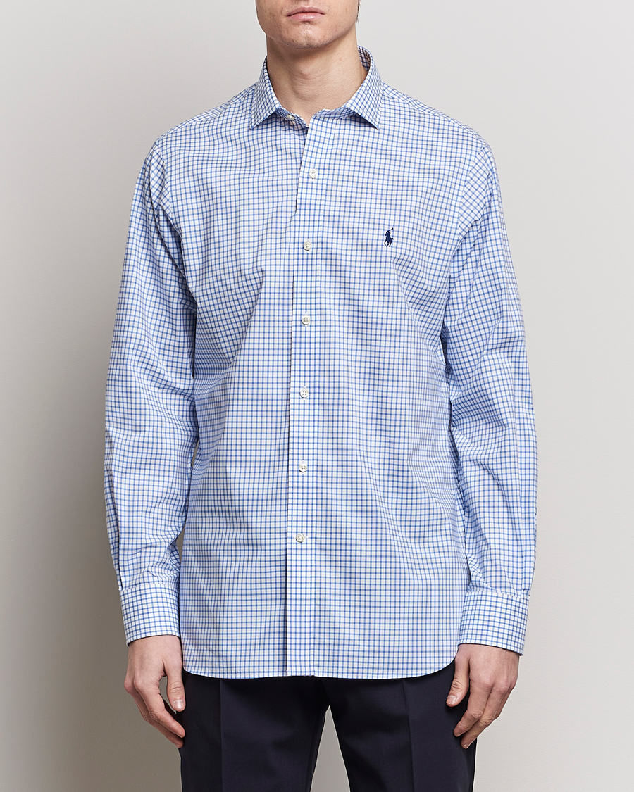 Herren | Preppy Authentic | Polo Ralph Lauren | Custom Fit Poplin Shirt Blue/White