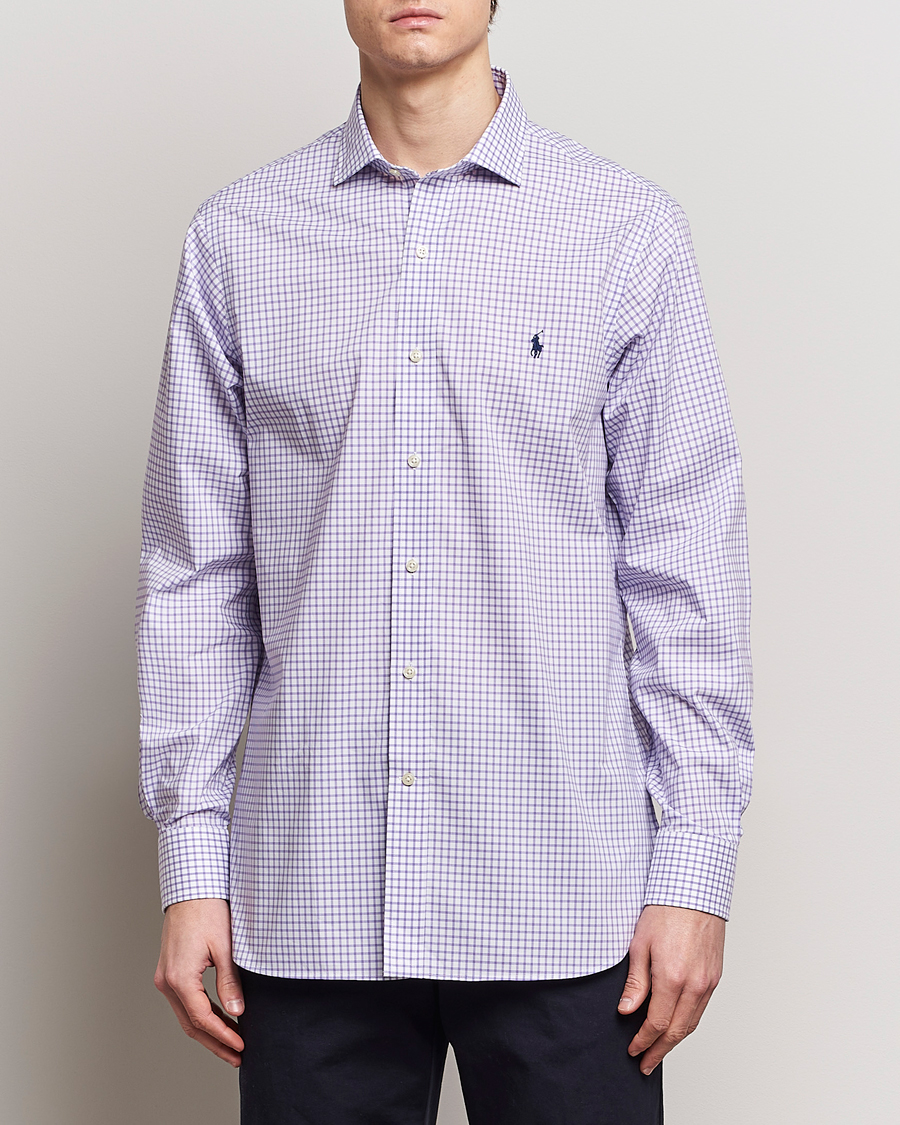 Herren | Hemden | Polo Ralph Lauren | Custom Fit Poplin Shirt Purple/White