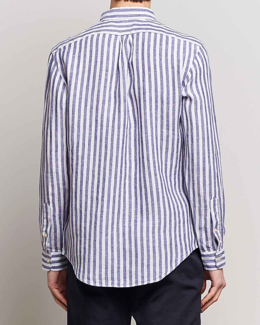 Herren | Hemden | Polo Ralph Lauren | Custom Fit Striped Linen Shirt Blue/White