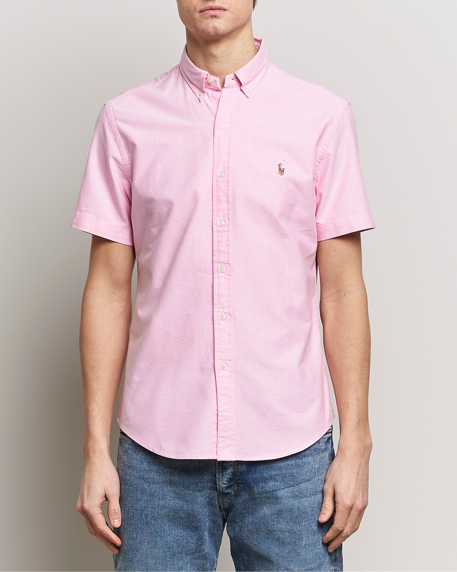 Herren |  | Polo Ralph Lauren | Slim Fit Oxford Short Sleeve Shirt New Rose