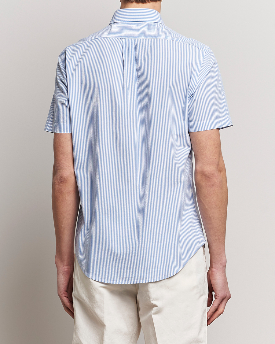 Herren | Hemden | Polo Ralph Lauren | Seersucker Short Sleeve Striped Shirt Blue/White