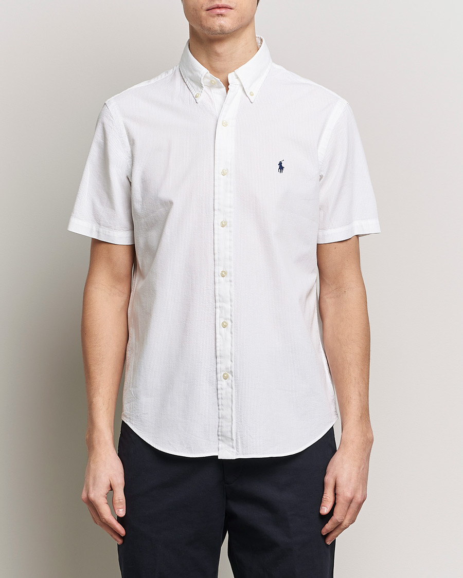 Herren | Preppy Authentic | Polo Ralph Lauren | Seersucker Short Sleeve Shirt White