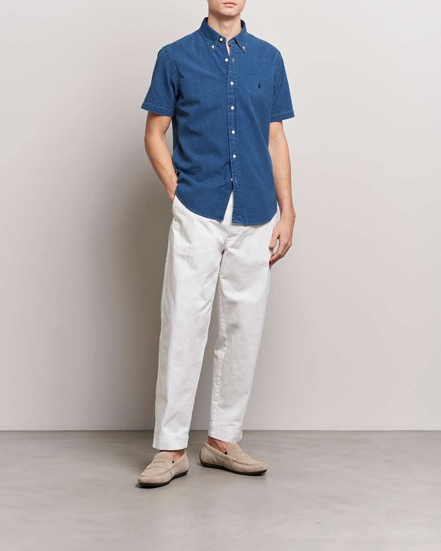 Herren | Hemden | Polo Ralph Lauren | Seersucker Short Sleeve Shirt Dark Indigo