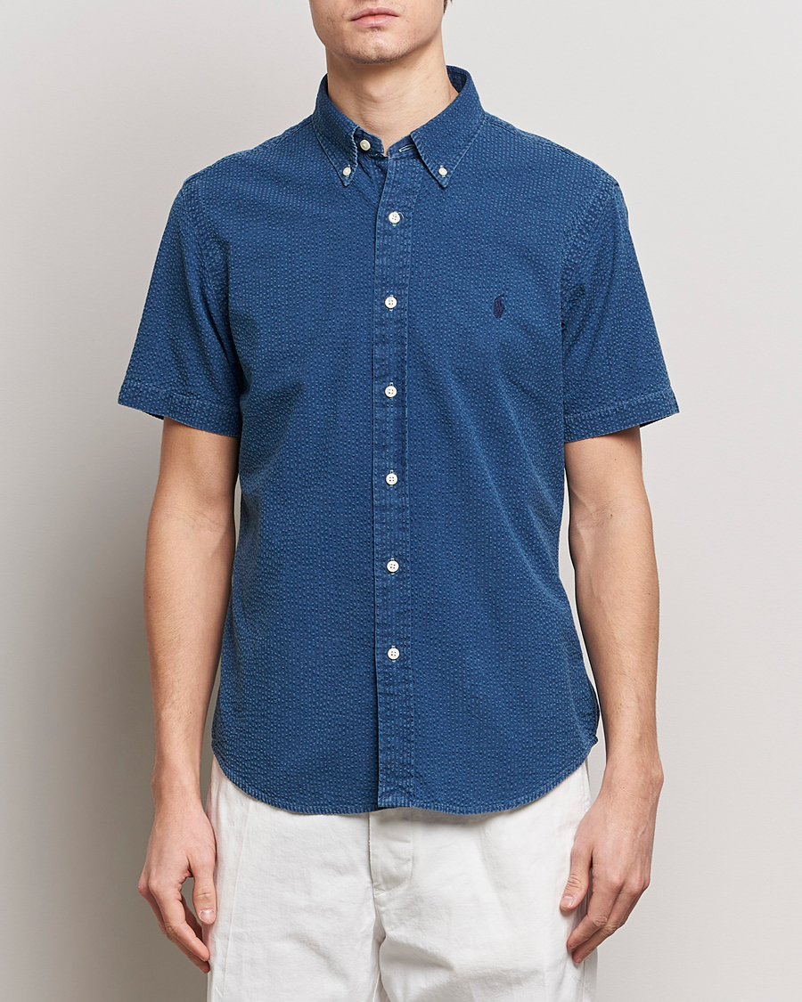 Herren | Kurzarmhemden | Polo Ralph Lauren | Seersucker Short Sleeve Shirt Dark Indigo