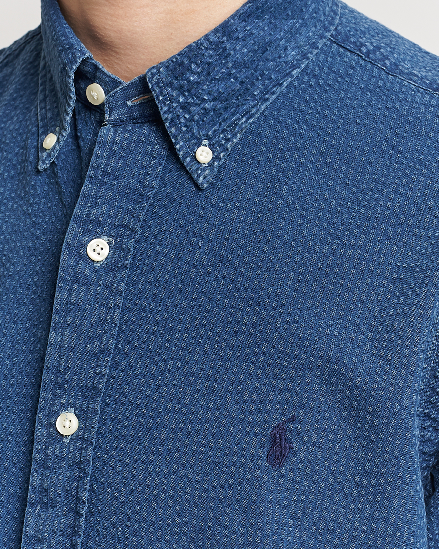 Herren | Hemden | Polo Ralph Lauren | Seersucker Short Sleeve Shirt Dark Indigo