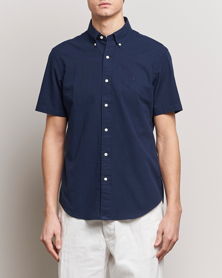 Herren | Freizeithemden | Polo Ralph Lauren | Seersucker Short Sleeve Shirt Astoria Navy