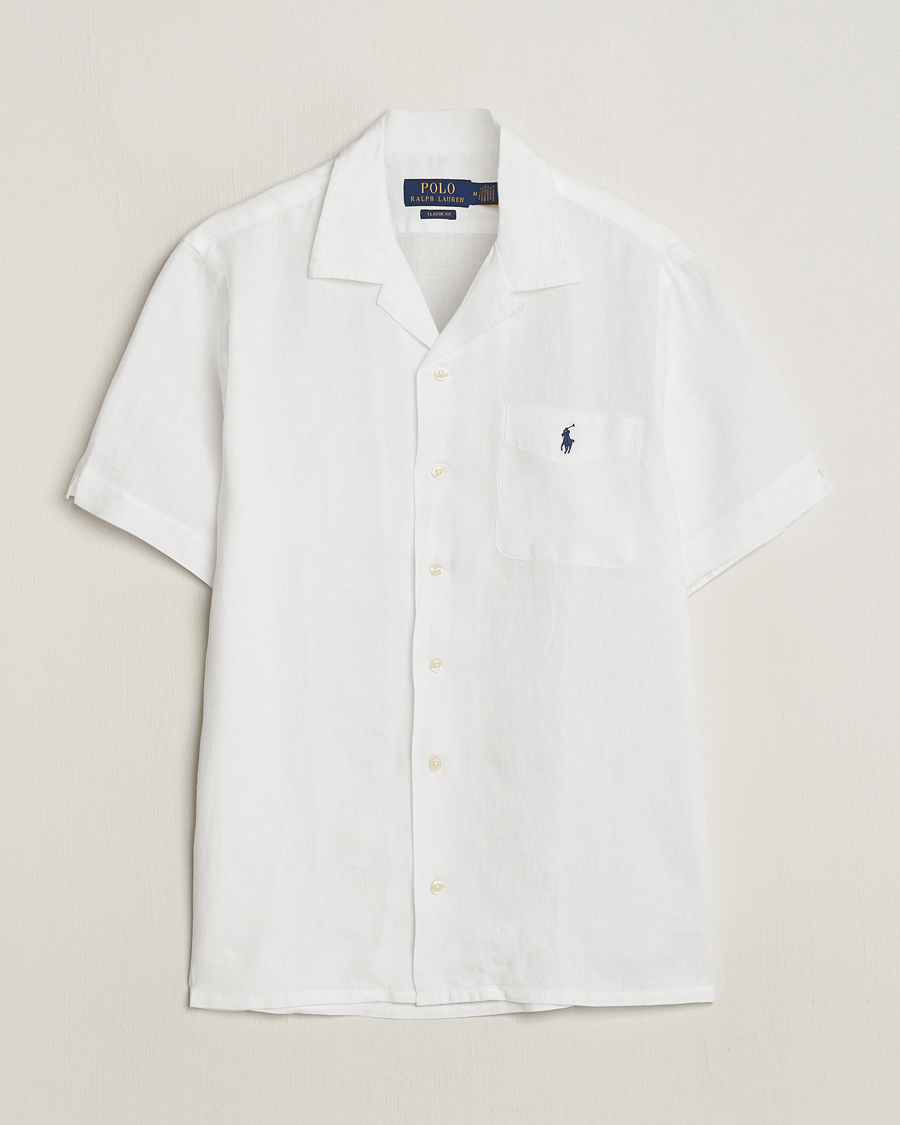 Herren | Hemden | Polo Ralph Lauren | Linen Pocket Short Sleeve Shirt White