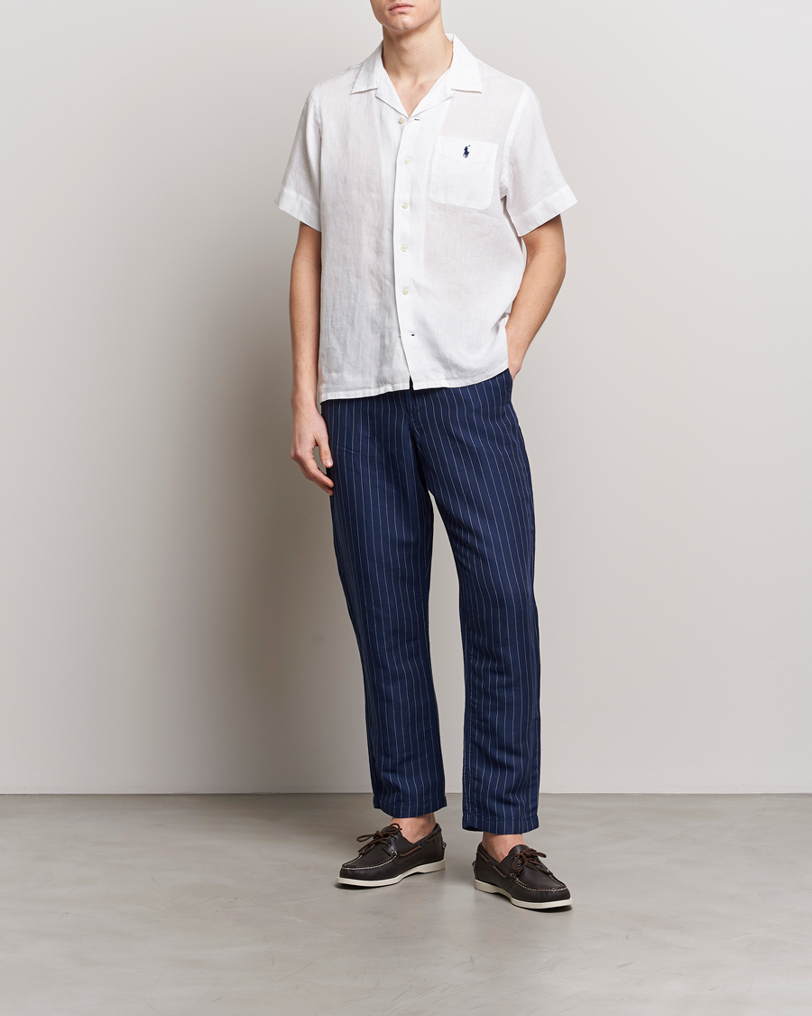 Herren | Hemden | Polo Ralph Lauren | Linen Pocket Short Sleeve Shirt White