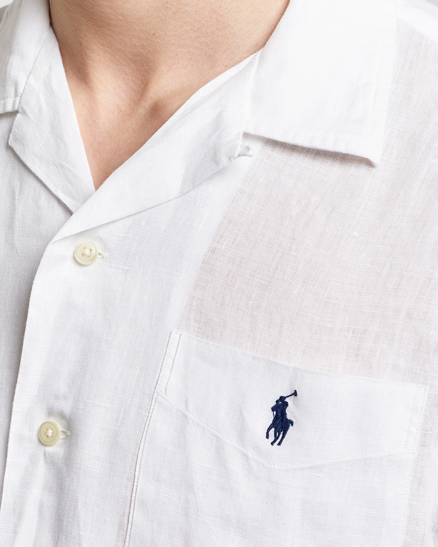 Herren | Hemden | Polo Ralph Lauren | Linen Pocket Short Sleeve Shirt White