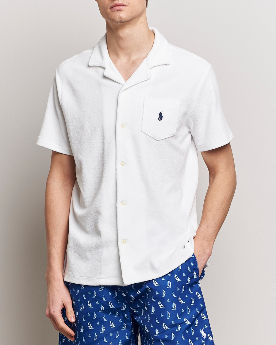 Herren | Freizeithemden | Polo Ralph Lauren | Cotton Terry Short Sleeve Shirt White
