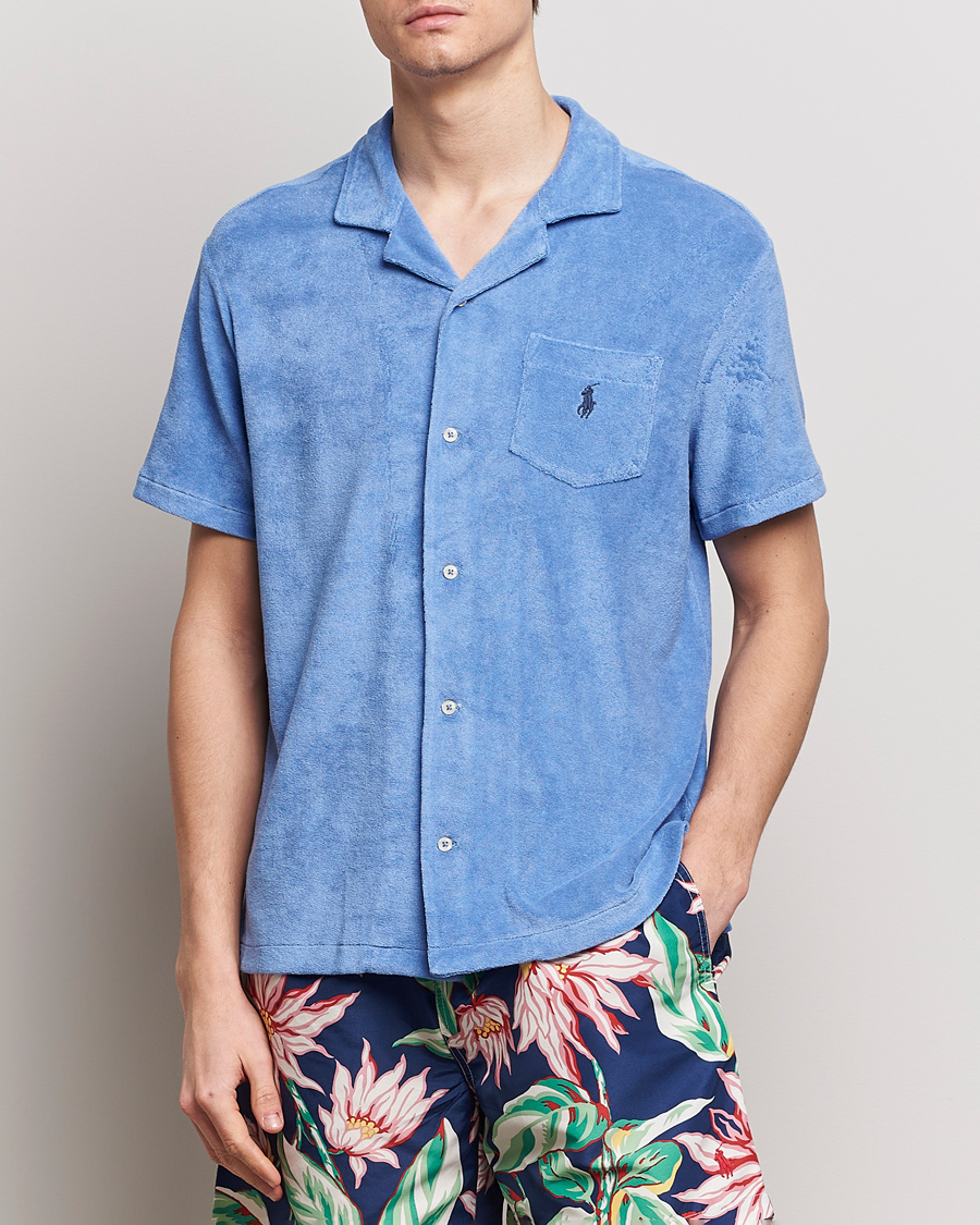 Herren | Treue-Rabatt für Stammkunden | Polo Ralph Lauren | Cotton Terry Short Sleeve Shirt Harbor Island Blue