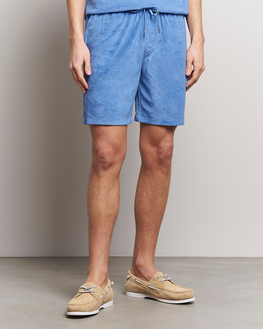Herren | Shorts | Polo Ralph Lauren | Cotton Terry Drawstring Shorts Harbour Island Blue