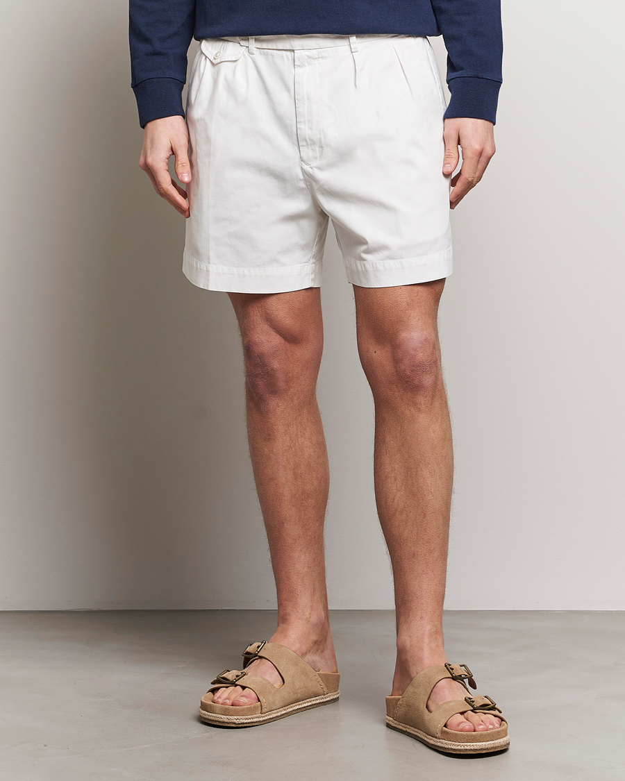 Herren | Only Polo | Polo Ralph Lauren | Pleated Featherweight Twill Shorts Deckwash White