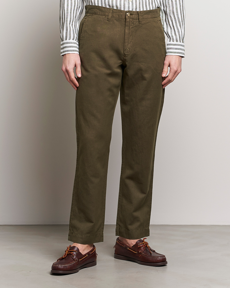Herr | Chinos | Polo Ralph Lauren | Cotton/Linen Bedford Chinos Canopy Olive