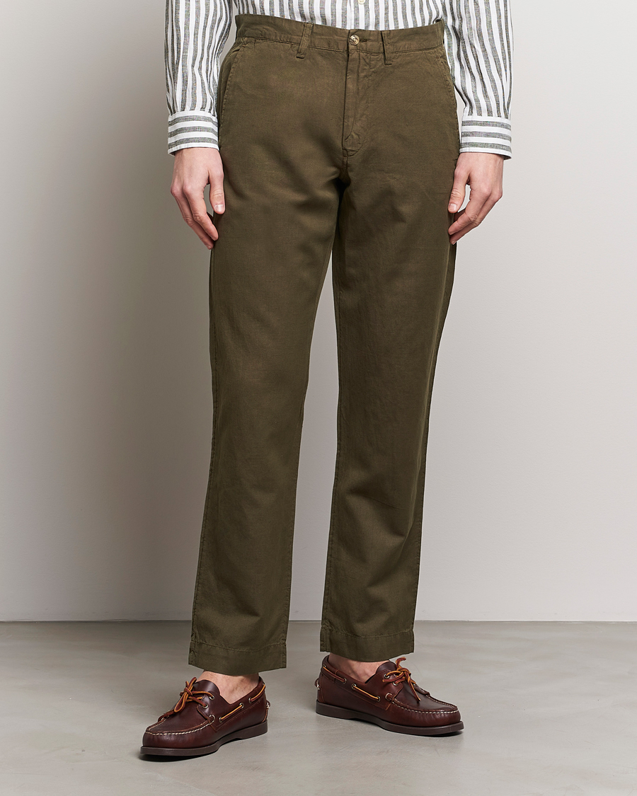 Herren | Chinos | Polo Ralph Lauren | Cotton/Linen Bedford Chinos Canopy Olive