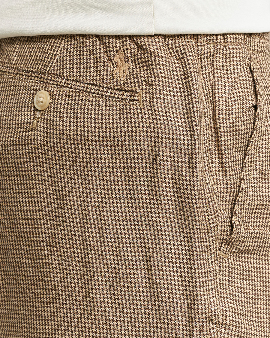 Herren | Hosen | Polo Ralph Lauren | Prepster V2 Linen Trousers Brown Dogstooth