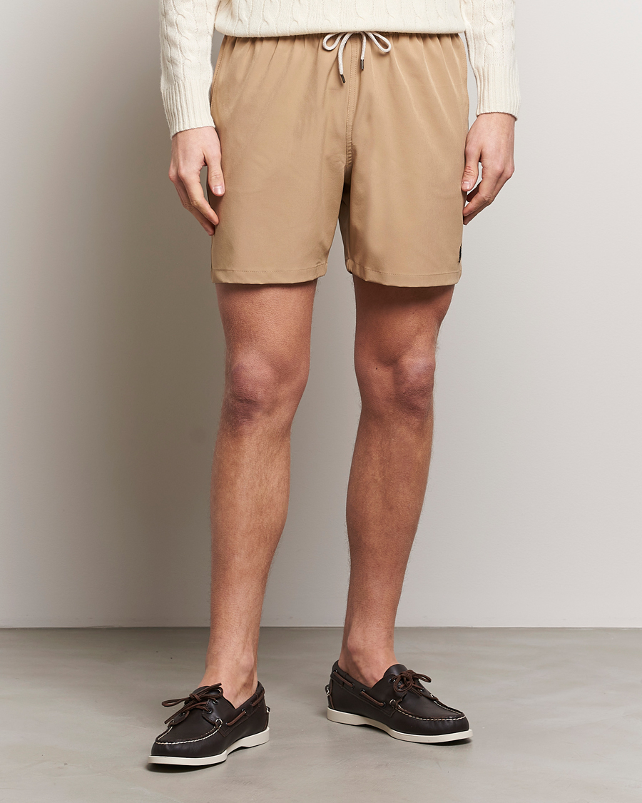 Herren | Badeshorts mit Schnürung | Polo Ralph Lauren | Recycled Traveler Boxer Swimshorts Vintage Khaki